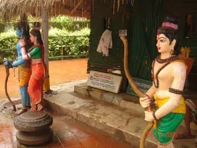 Statues of Rama, Sita and Lakshmana at Parnasala near Bhadrachalam